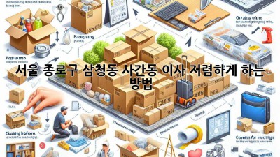 서울 종로구 삼청동, 사간동 이사? 저렴하게 하는 방법!